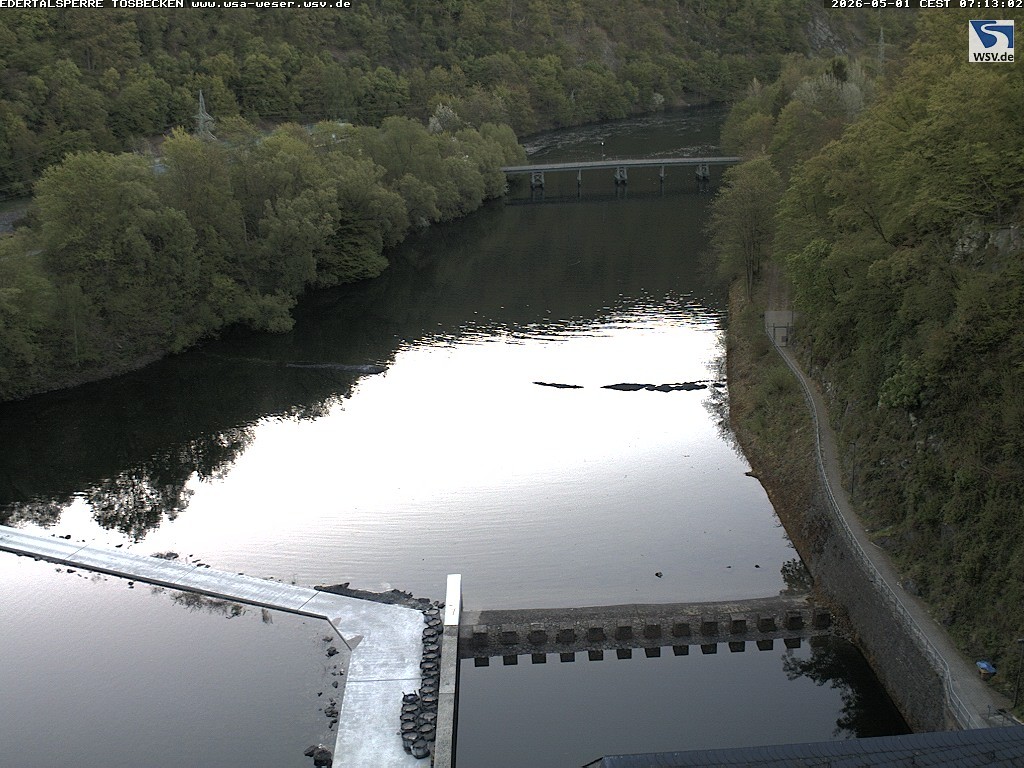 Archiv Foto Edertalsperre: Webcam Tosbecken