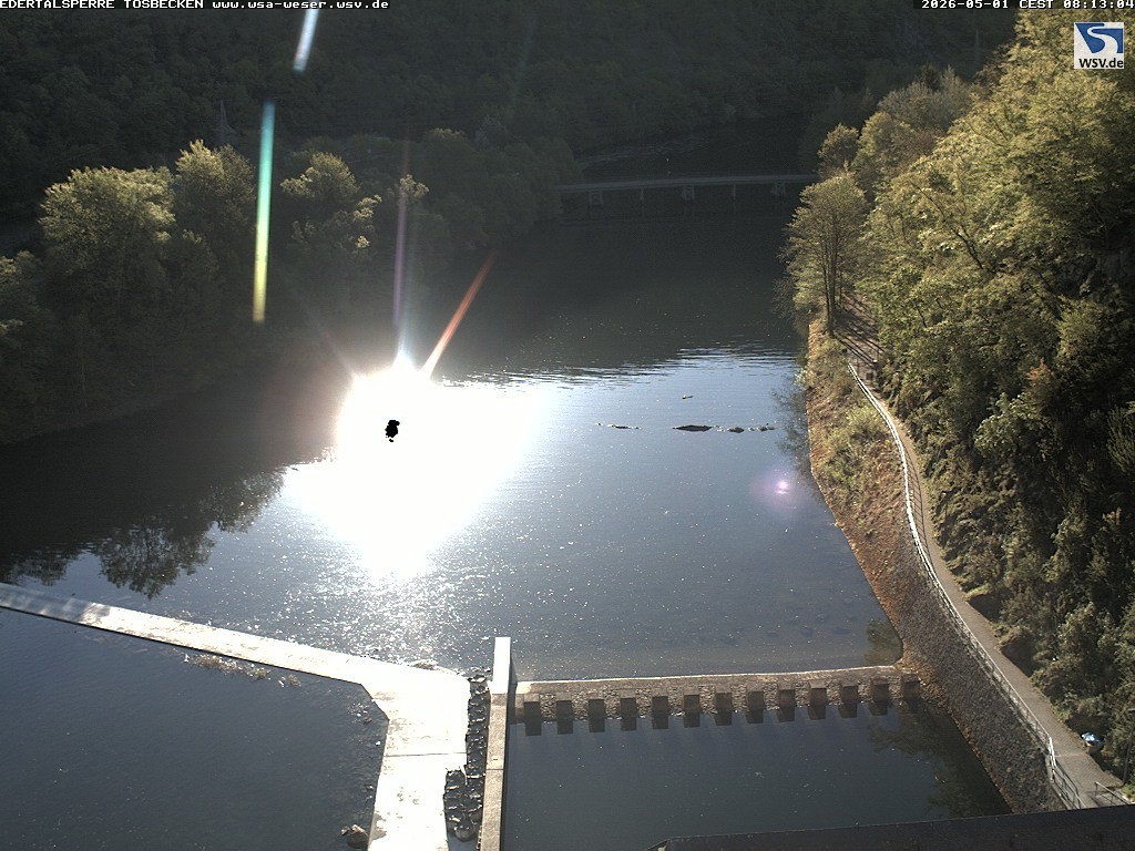 Archiv Foto Edertalsperre: Webcam Tosbecken