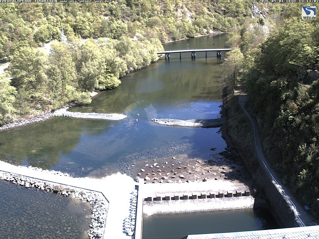 Archiv Foto Edertalsperre: Webcam Tosbecken