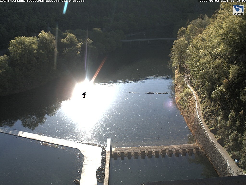 Archiv Foto Edertalsperre: Webcam Tosbecken