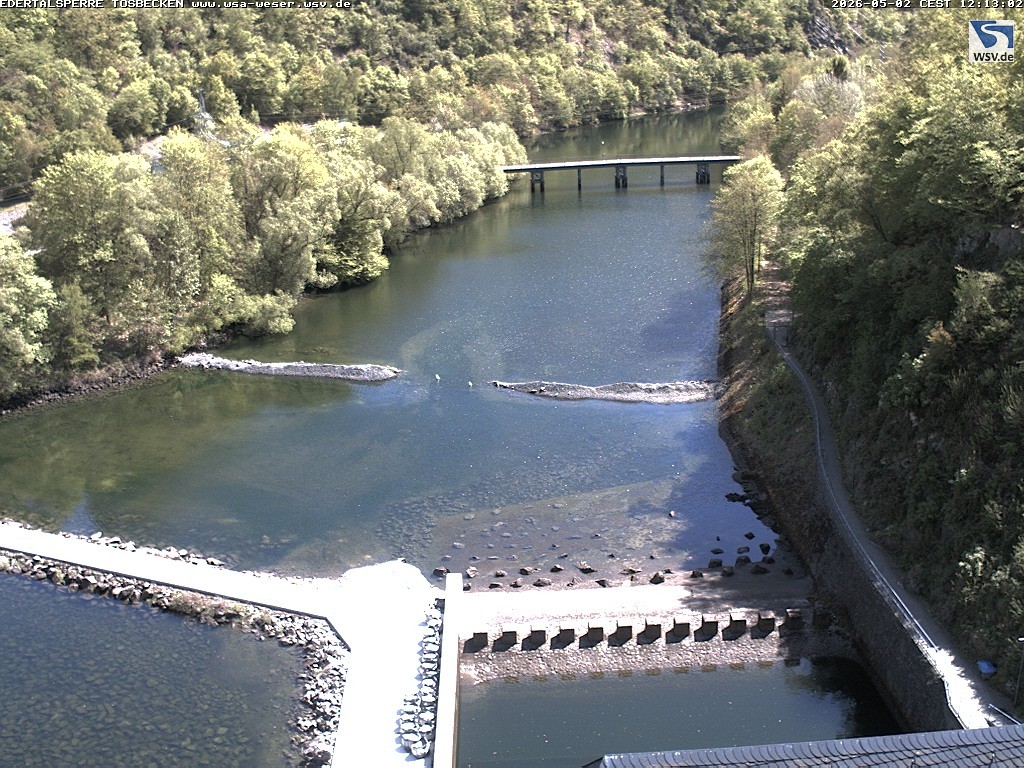 Archiv Foto Edertalsperre: Webcam Tosbecken