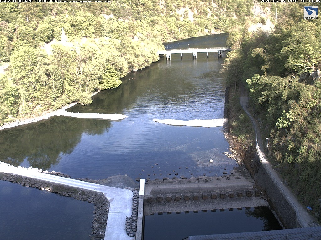 Archiv Foto Edertalsperre: Webcam Tosbecken