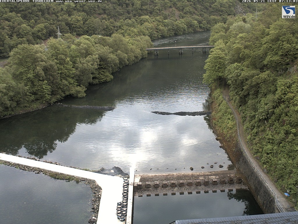 Archiv Foto Edertalsperre: Webcam Tosbecken