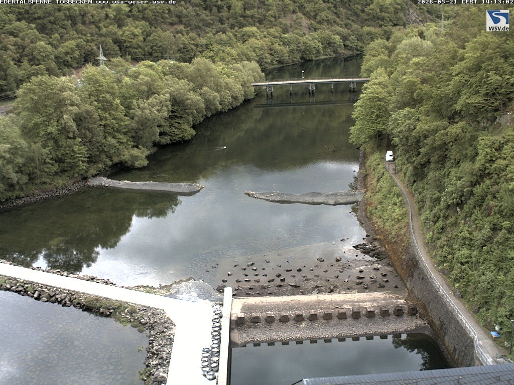 Archiv Foto Edertalsperre: Webcam Tosbecken