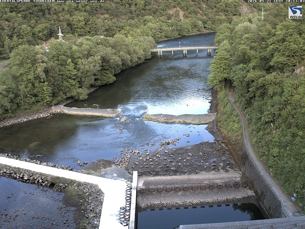 Archiv Foto Edertalsperre: Webcam Tosbecken