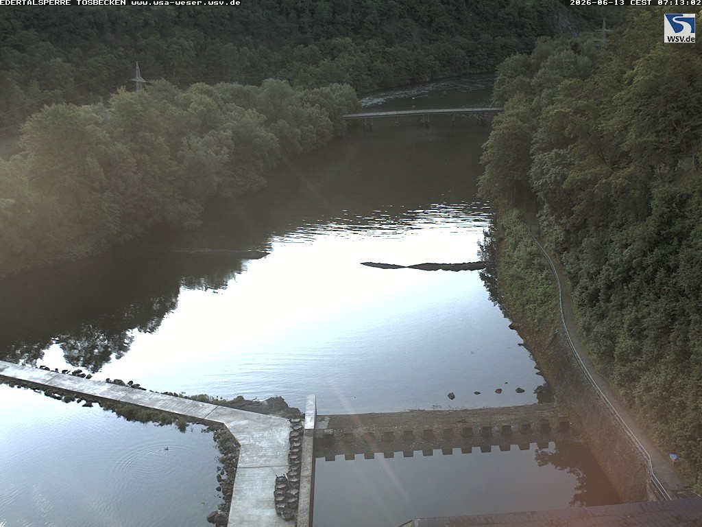 Archived image Webcam Lake Eder: Catch Basin