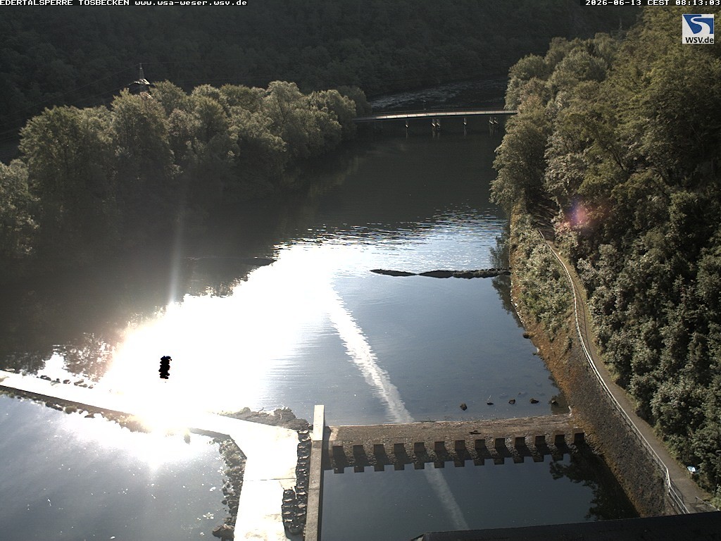 Archived image Webcam Lake Eder: Catch Basin