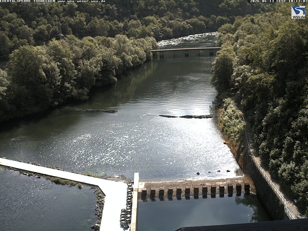 Archived image Webcam Lake Eder: Catch Basin
