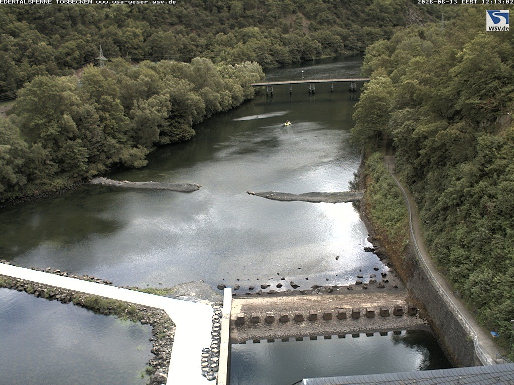Archived image Webcam Lake Eder: Catch Basin