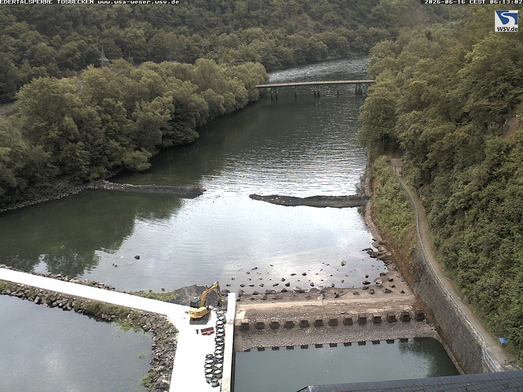 Archiv Foto Edertalsperre: Webcam Tosbecken