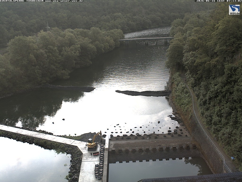 Archiv Foto Edertalsperre: Webcam Tosbecken