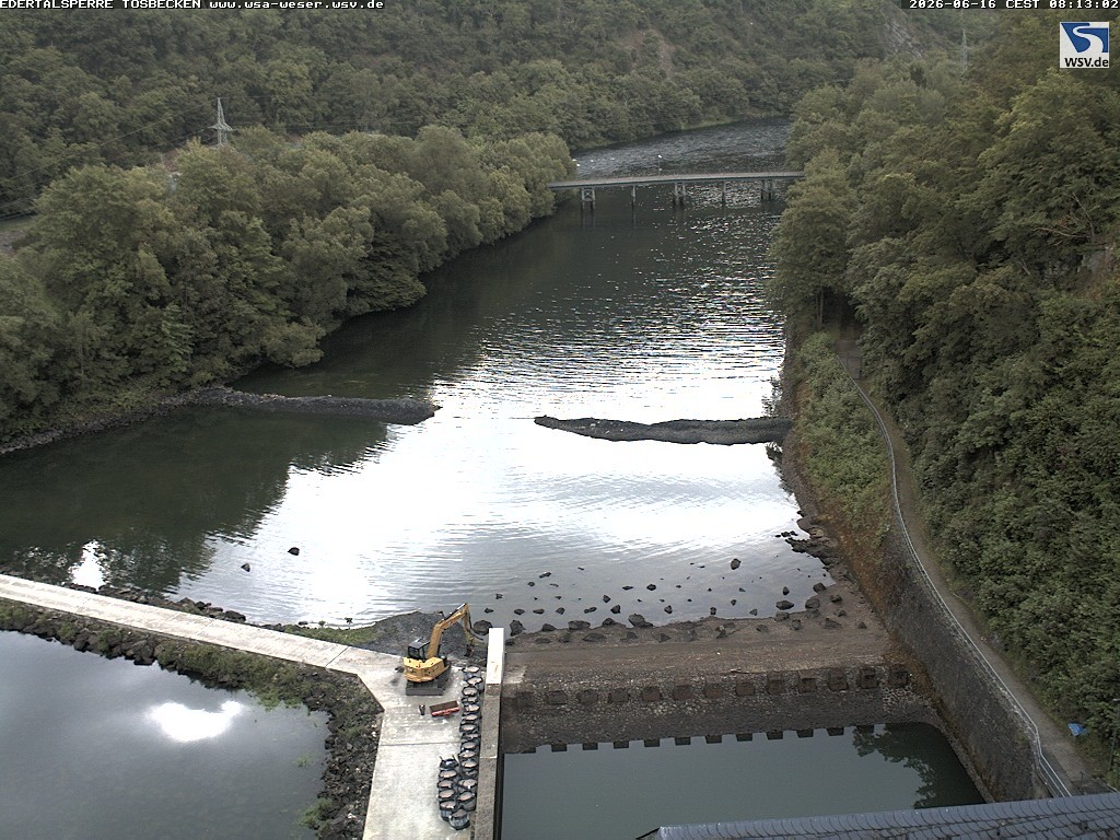 Archiv Foto Edertalsperre: Webcam Tosbecken
