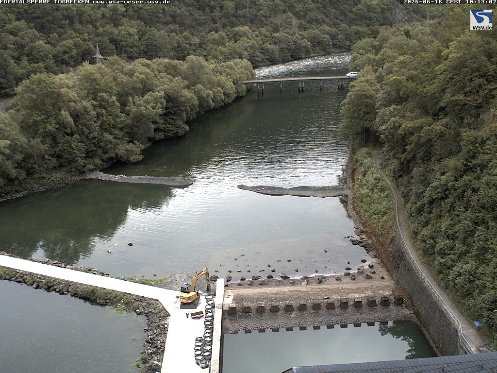 Archiv Foto Edertalsperre: Webcam Tosbecken