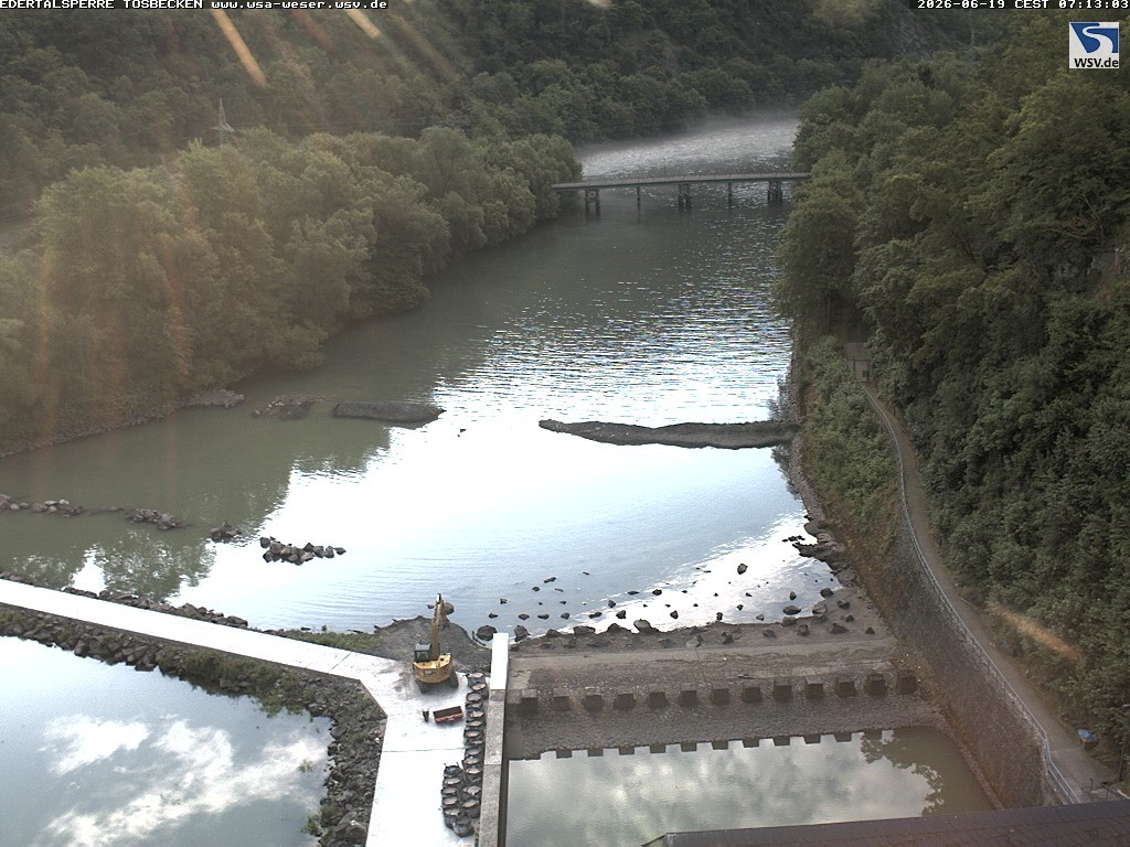 Archiv Foto Edertalsperre: Webcam Tosbecken