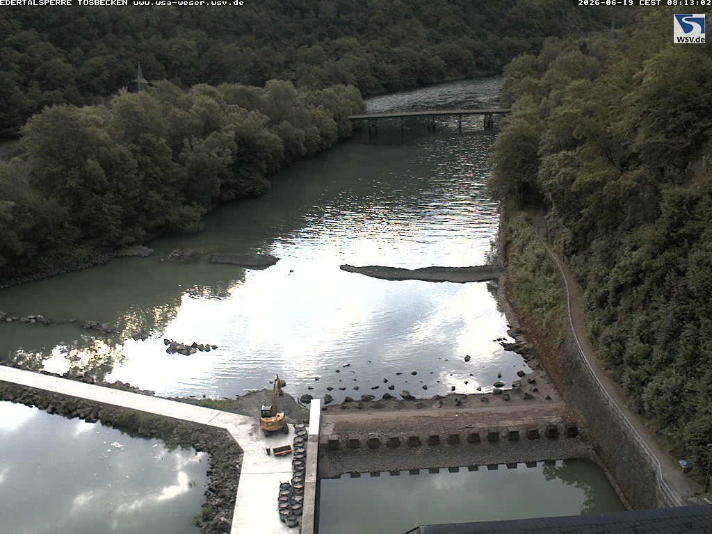 Archiv Foto Edertalsperre: Webcam Tosbecken