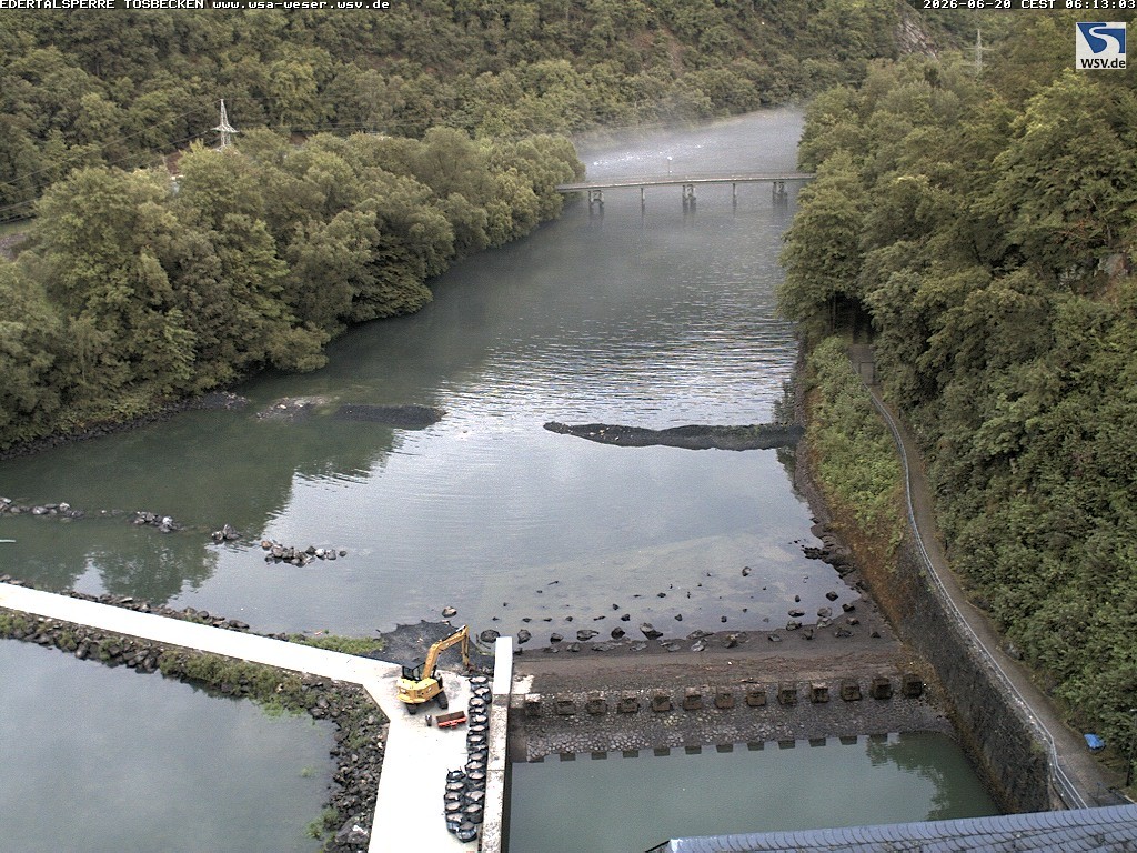 Archived image Webcam Lake Eder: Catch Basin