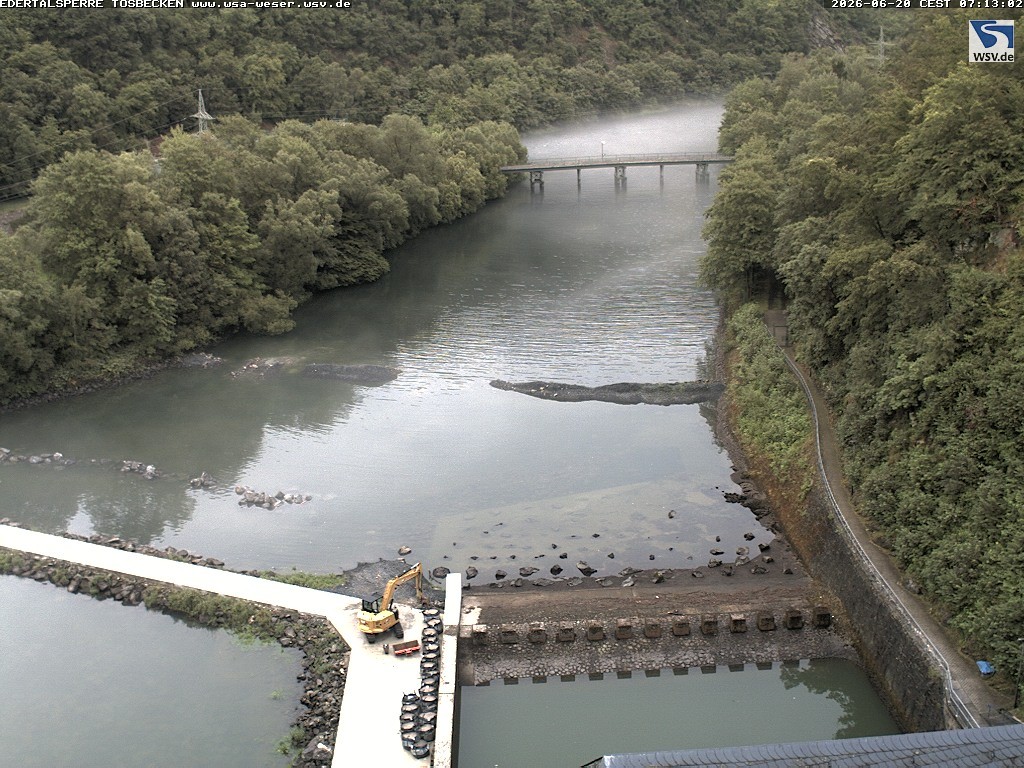 Archived image Webcam Lake Eder: Catch Basin