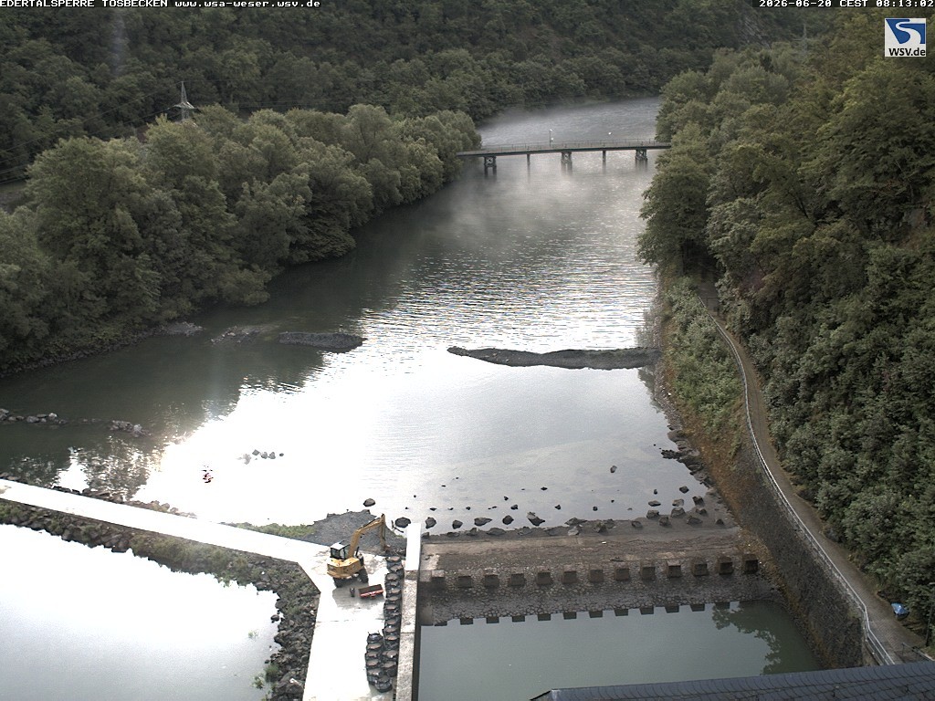 Archived image Webcam Lake Eder: Catch Basin