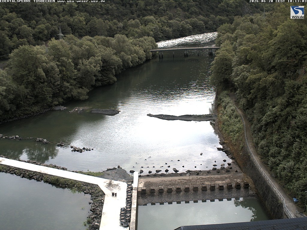 Archived image Webcam Lake Eder: Catch Basin
