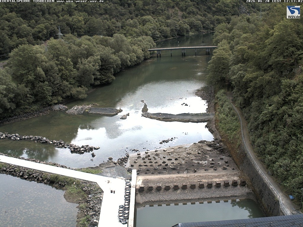 Archived image Webcam Lake Eder: Catch Basin