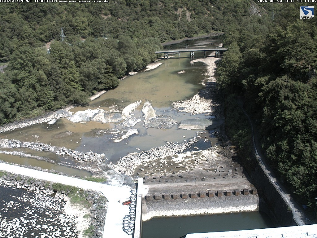 Archived image Webcam Lake Eder: Catch Basin