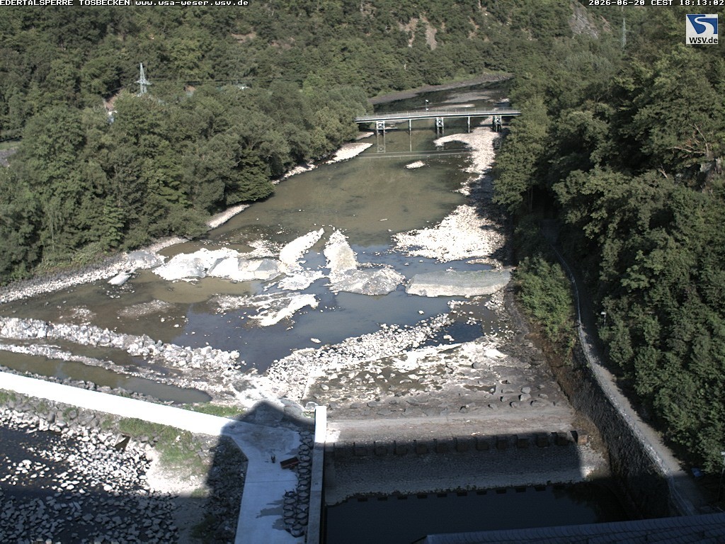 Archived image Webcam Lake Eder: Catch Basin