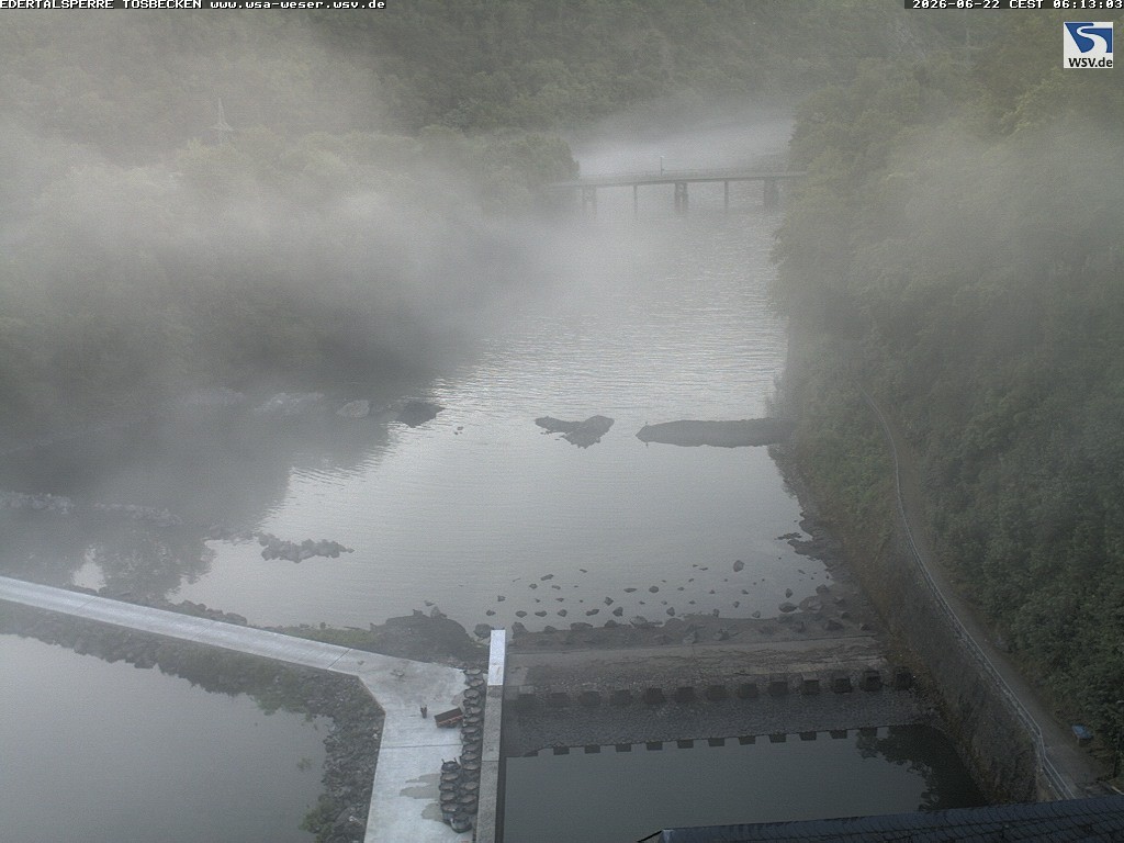 Archived image Webcam Lake Eder: Catch Basin