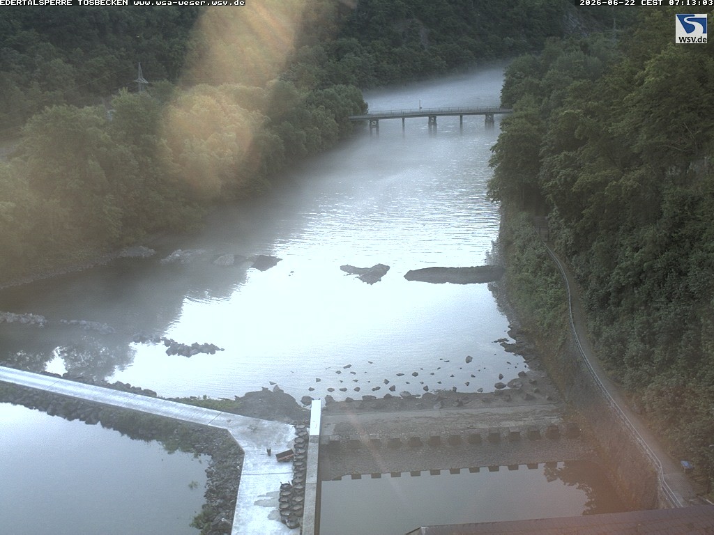 Archived image Webcam Lake Eder: Catch Basin