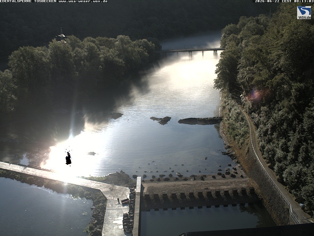 Archived image Webcam Lake Eder: Catch Basin