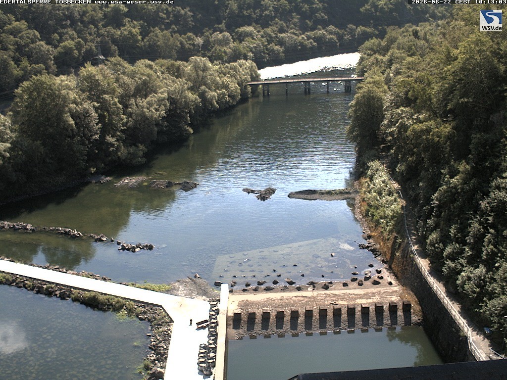 Archived image Webcam Lake Eder: Catch Basin