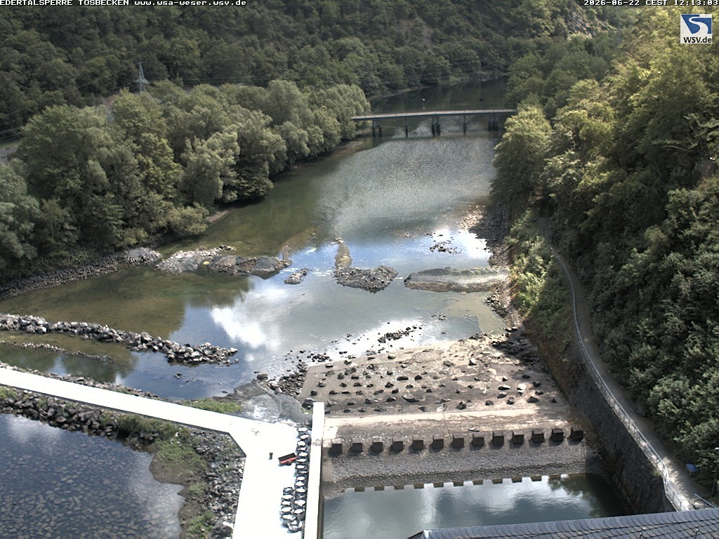 Archived image Webcam Lake Eder: Catch Basin