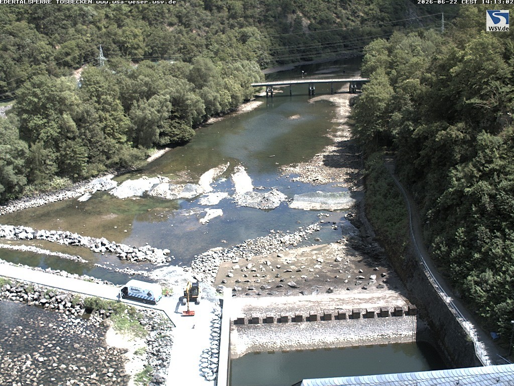 Archived image Webcam Lake Eder: Catch Basin