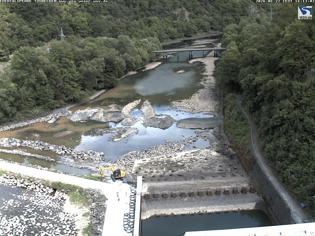 Archived image Webcam Lake Eder: Catch Basin