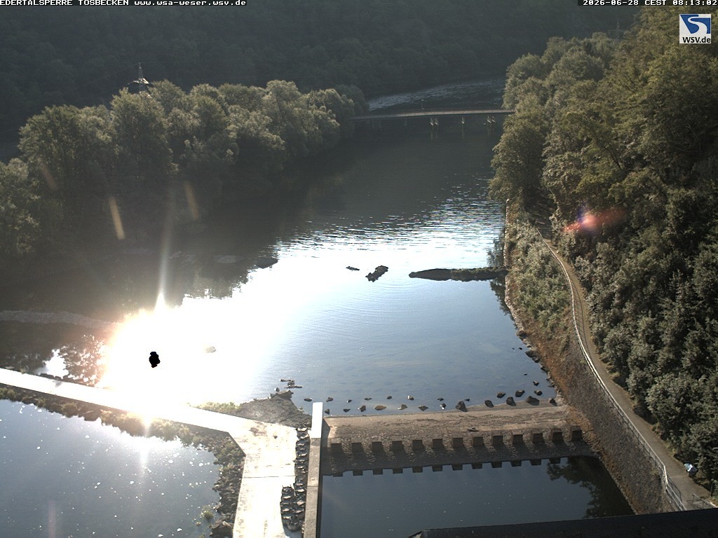 Archiv Foto Edertalsperre: Webcam Tosbecken