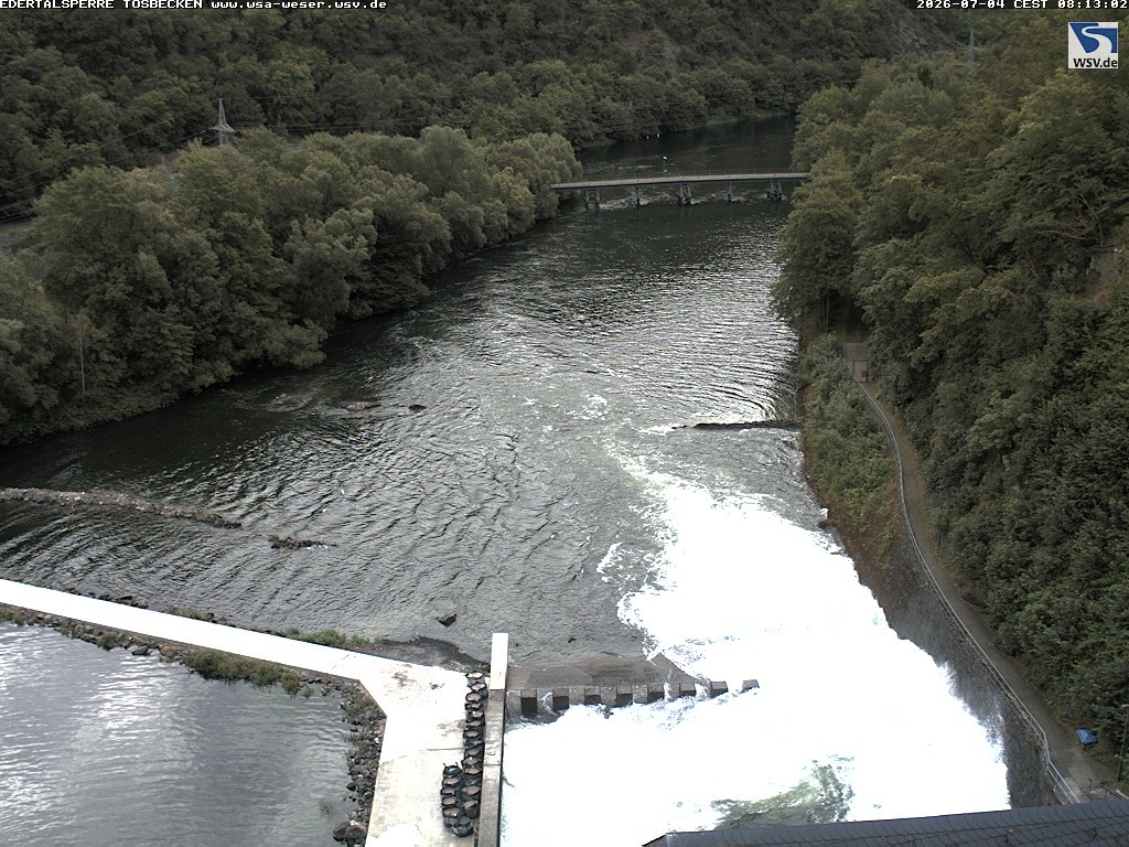 Archiv Foto Edertalsperre: Webcam Tosbecken