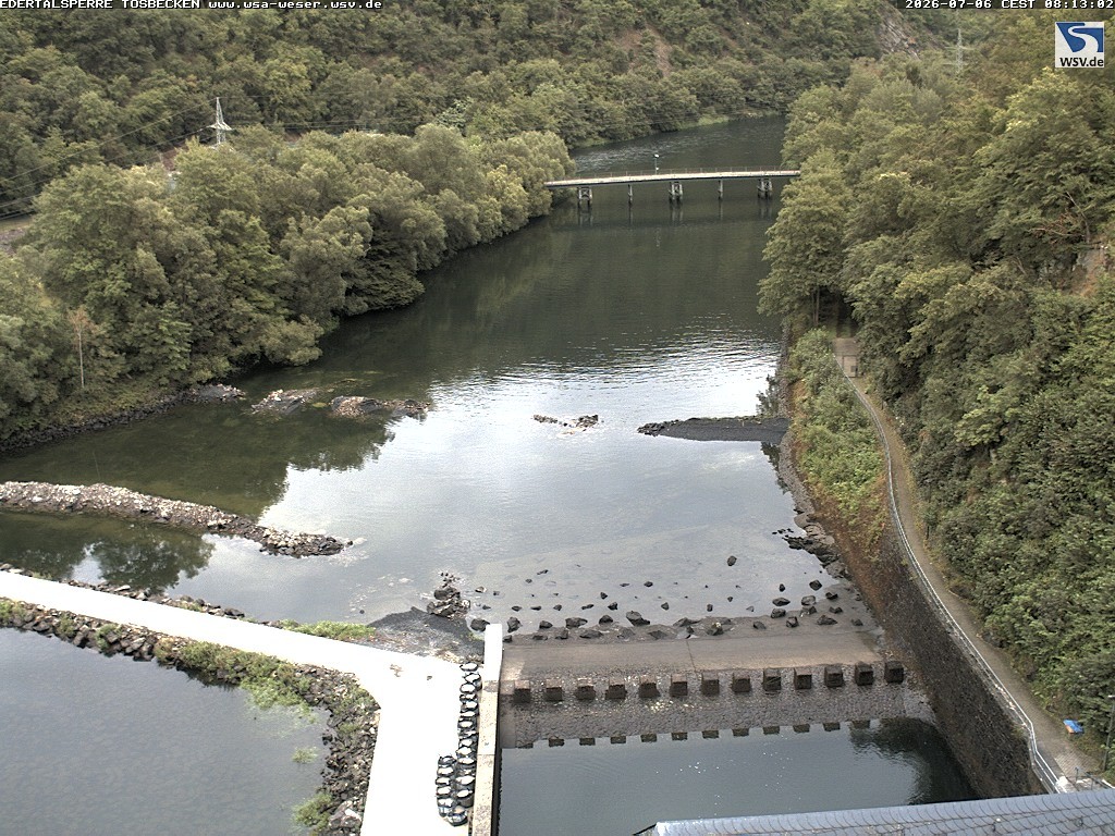 Archiv Foto Edertalsperre: Webcam Tosbecken