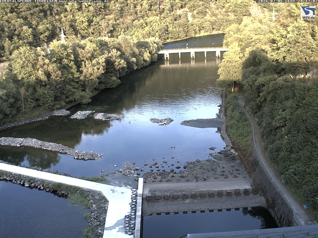 Archiv Foto Edertalsperre: Webcam Tosbecken