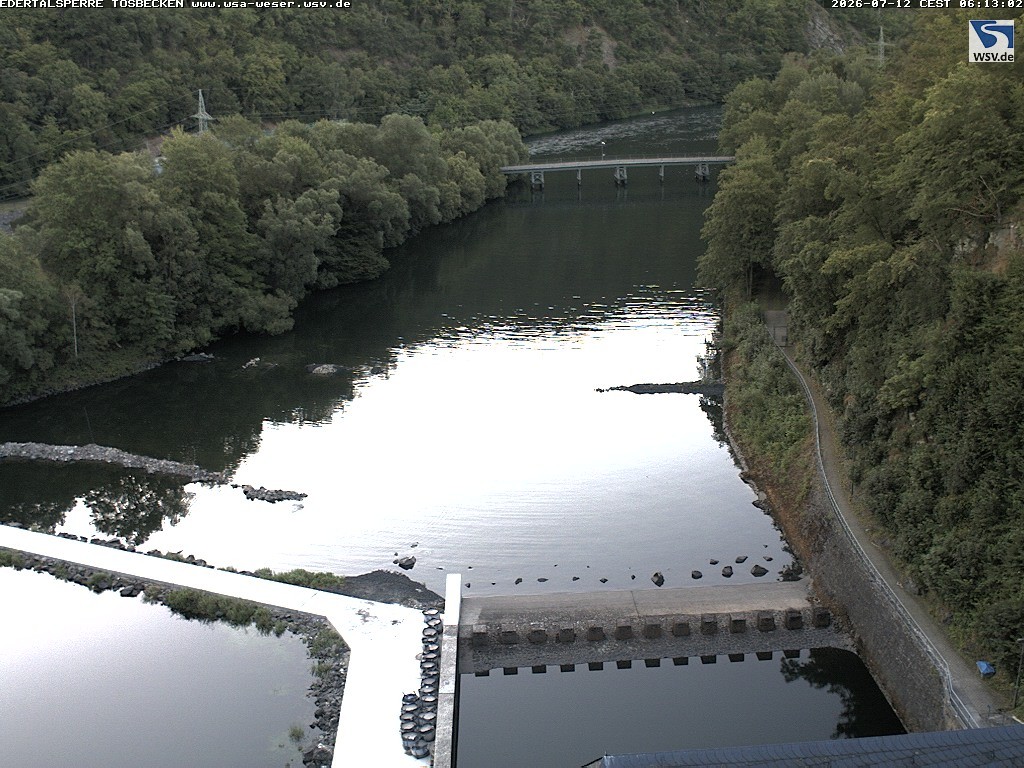 Archived image Webcam Lake Eder: Catch Basin