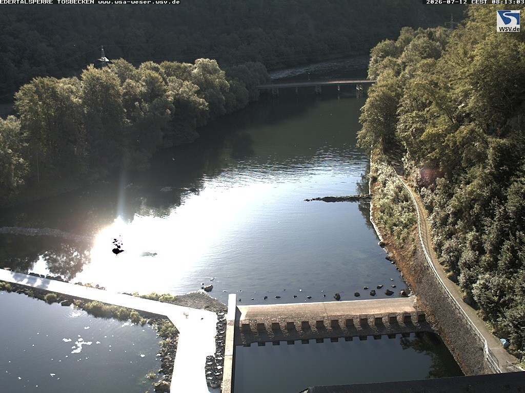 Archived image Webcam Lake Eder: Catch Basin
