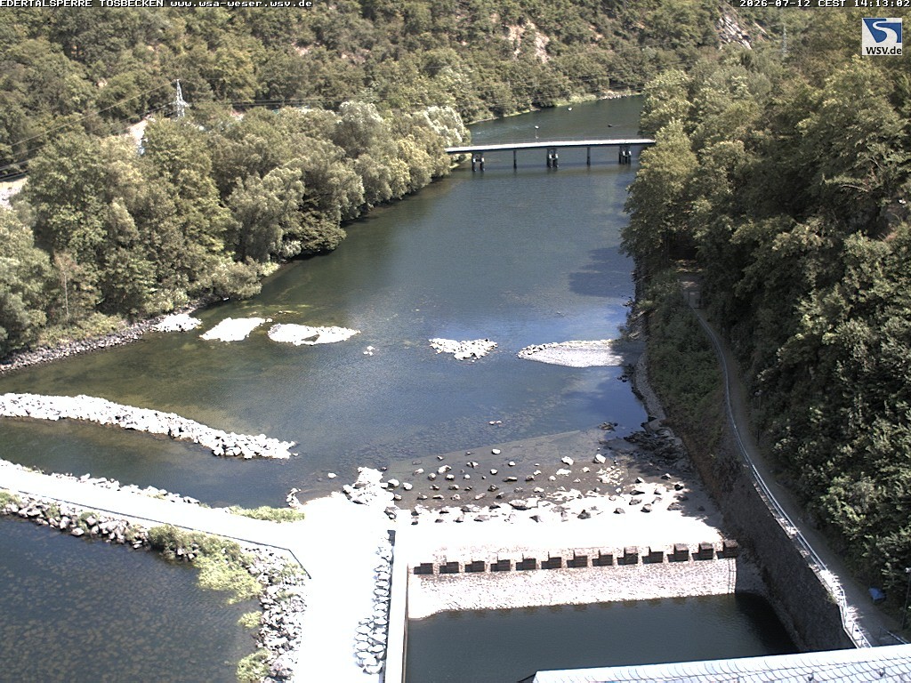 Archived image Webcam Lake Eder: Catch Basin