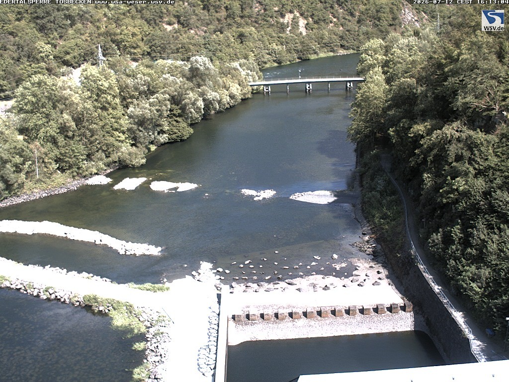 Archived image Webcam Lake Eder: Catch Basin