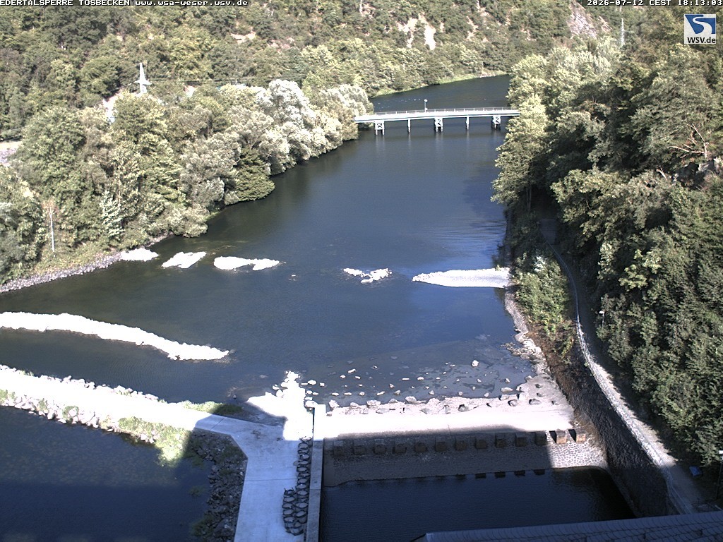 Archived image Webcam Lake Eder: Catch Basin