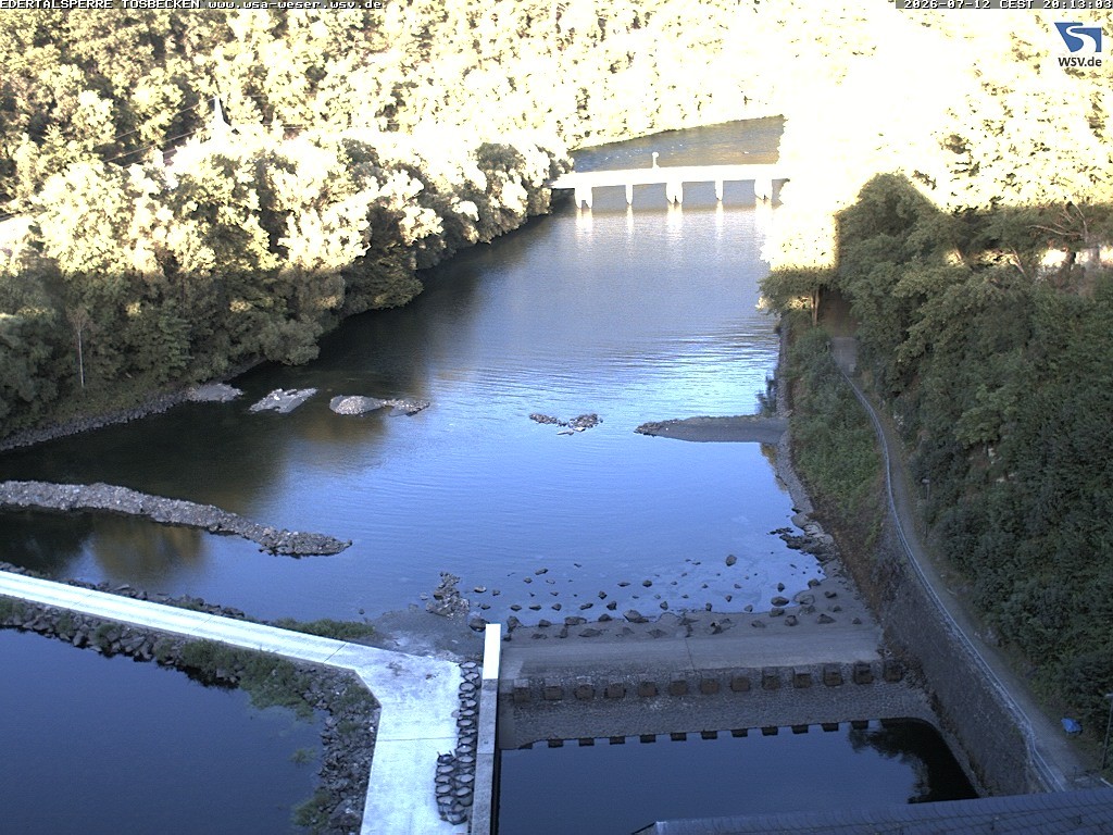 Archived image Webcam Lake Eder: Catch Basin
