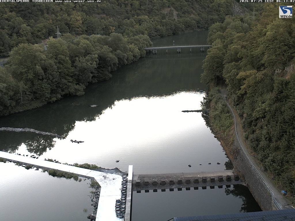 Archiv Foto Edertalsperre: Webcam Tosbecken