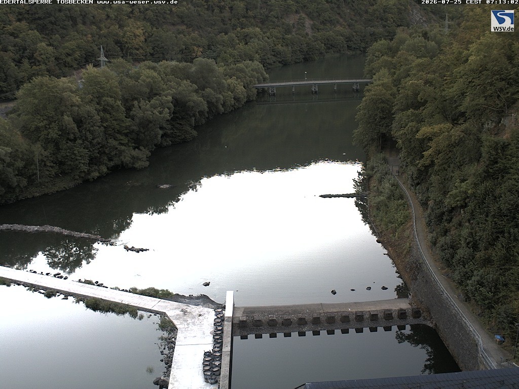 Archiv Foto Edertalsperre: Webcam Tosbecken