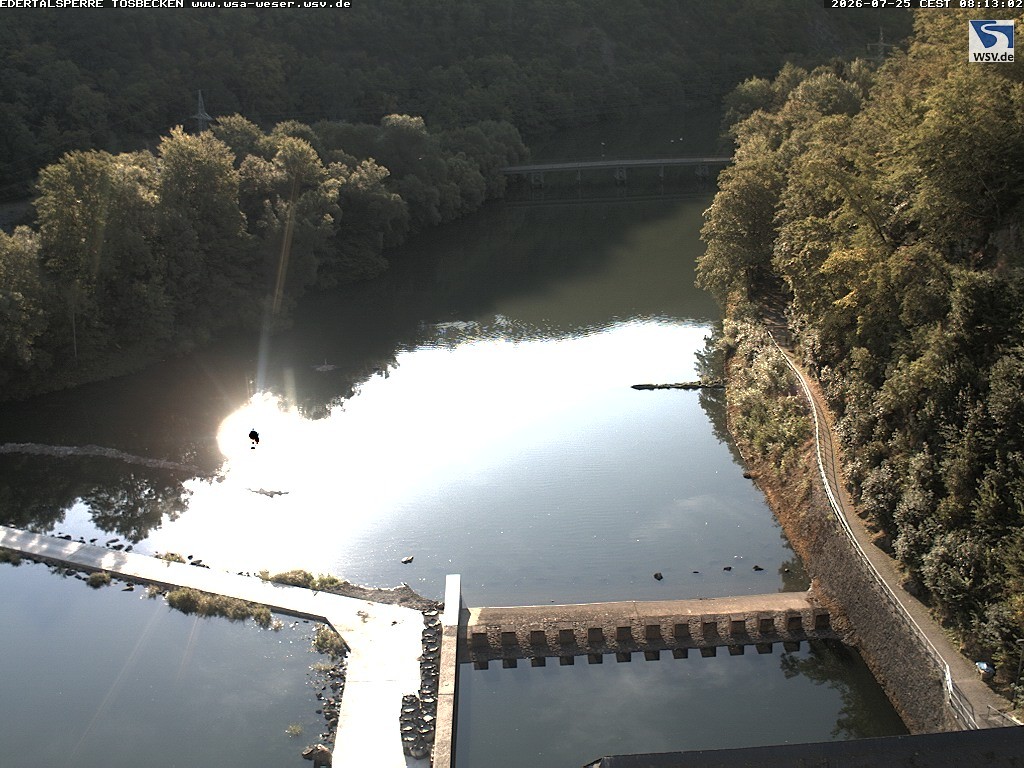 Archiv Foto Edertalsperre: Webcam Tosbecken