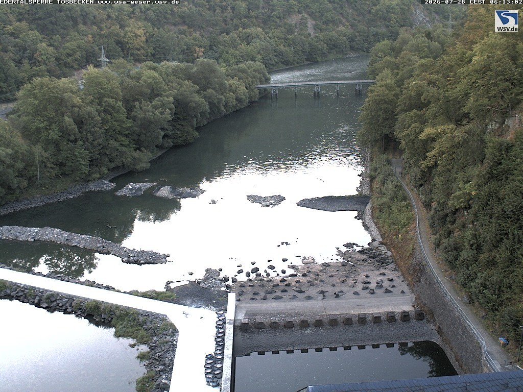 Archiv Foto Edertalsperre: Webcam Tosbecken