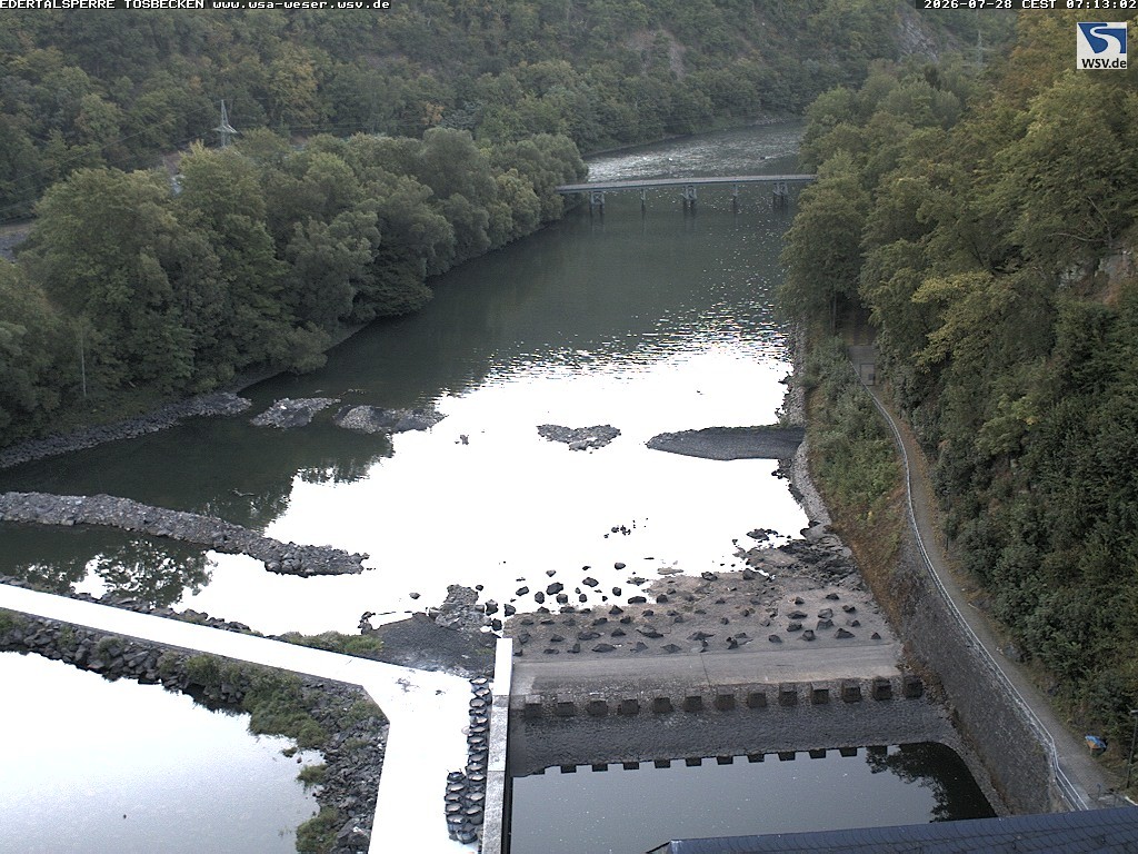 Archiv Foto Edertalsperre: Webcam Tosbecken