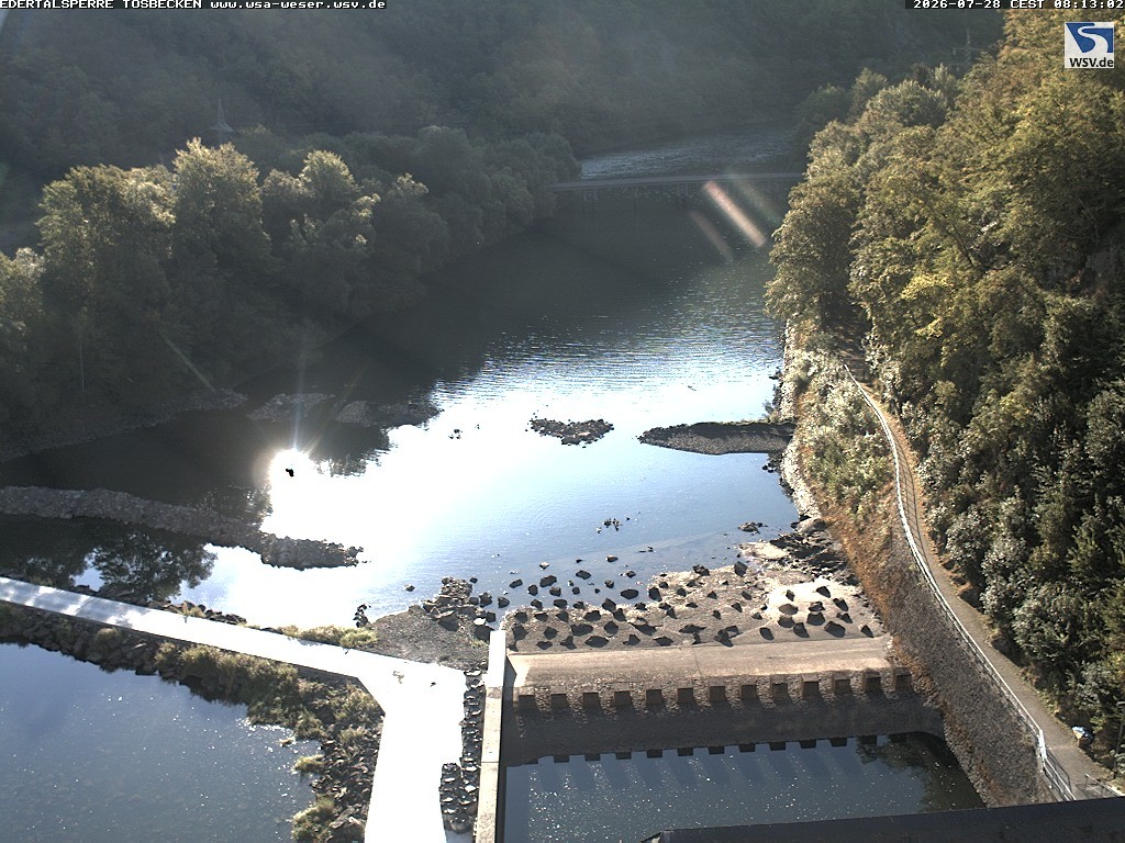 Archiv Foto Edertalsperre: Webcam Tosbecken