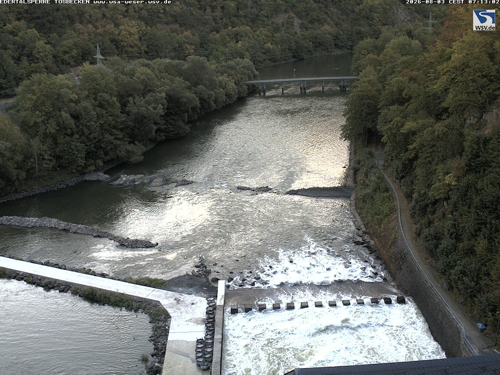 Archiv Foto Edertalsperre: Webcam Tosbecken